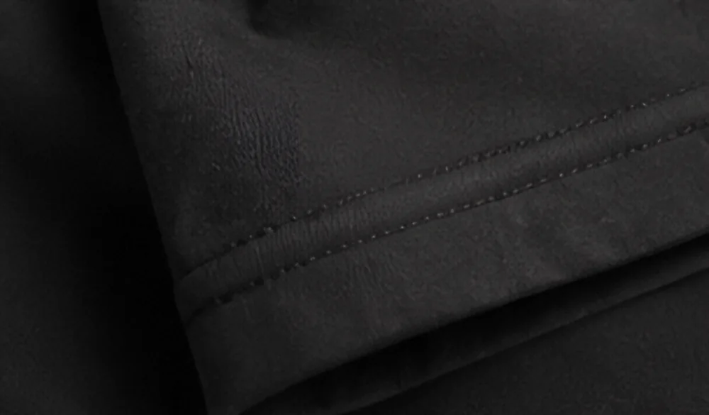 Cotton fabric and sleeve hem close-up