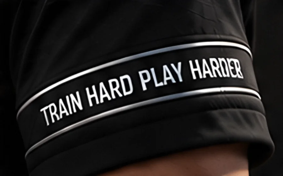 Train Hard Play Harder sleeve print