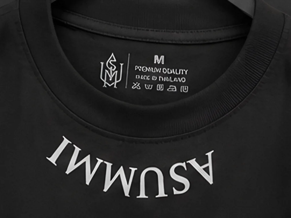 ASUMMI collar print and neck label